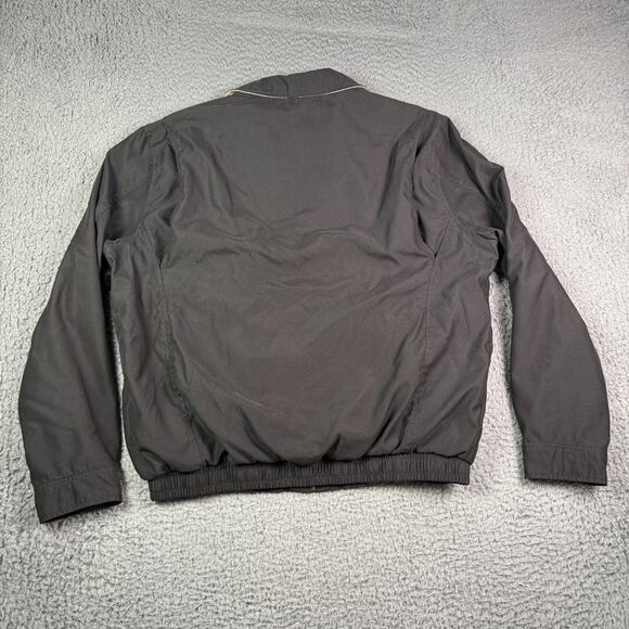 Polo Ralph Lauren Jacket Mens M Black Bi Swing Windbreaker Zip Bomber Chin Strap - Picture 5 of 9